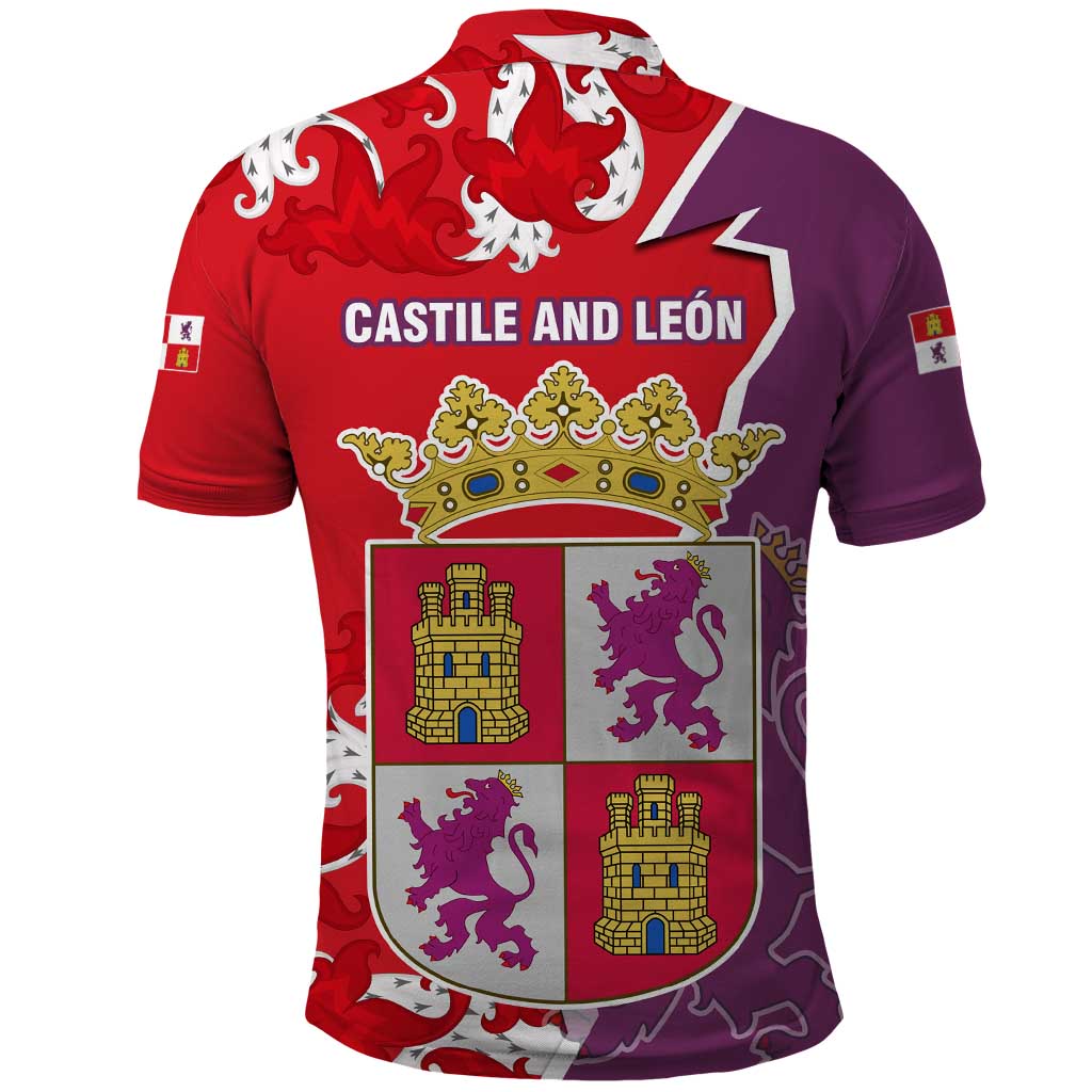 Castile and León Flag Polo Shirt Autonomous Community of Spain TS04