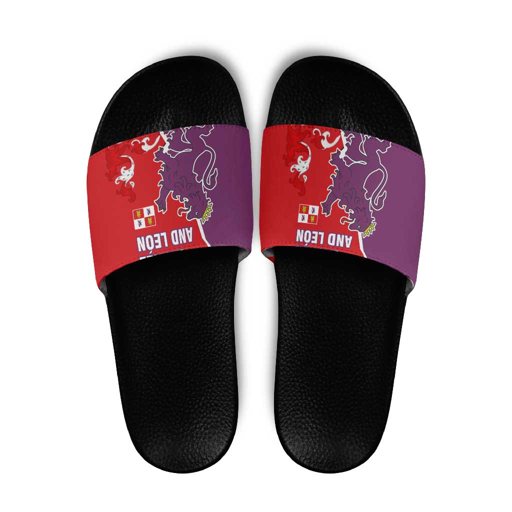 Castile and León Flag Slide Sandals Autonomous Community of Spain TS04