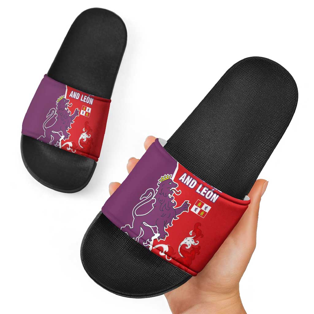 Castile and León Flag Slide Sandals Autonomous Community of Spain TS04