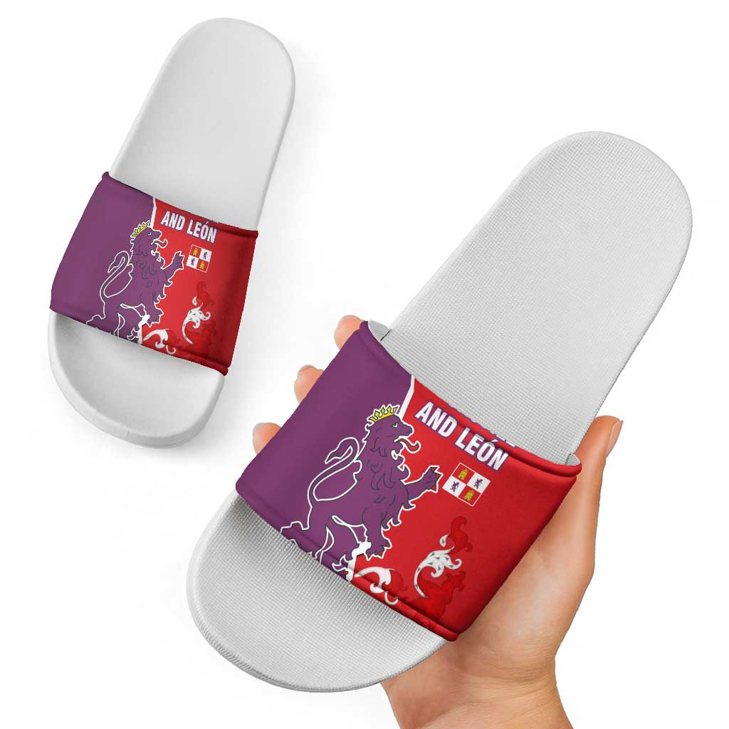 Castile and León Flag Slide Sandals Autonomous Community of Spain TS04