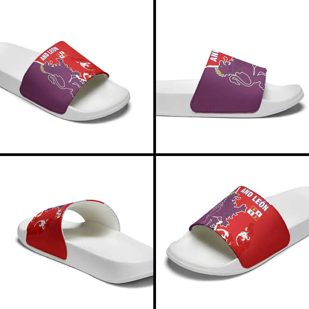 Castile and León Flag Slide Sandals Autonomous Community of Spain TS04