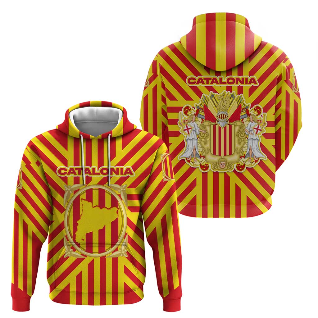 Catalonia Flag Hoodie Autonomous Community of Spain TS04