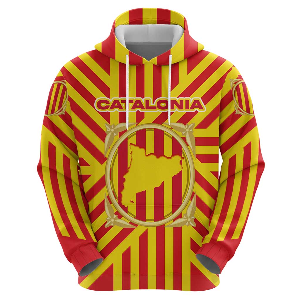 Catalonia Flag Hoodie Autonomous Community of Spain TS04