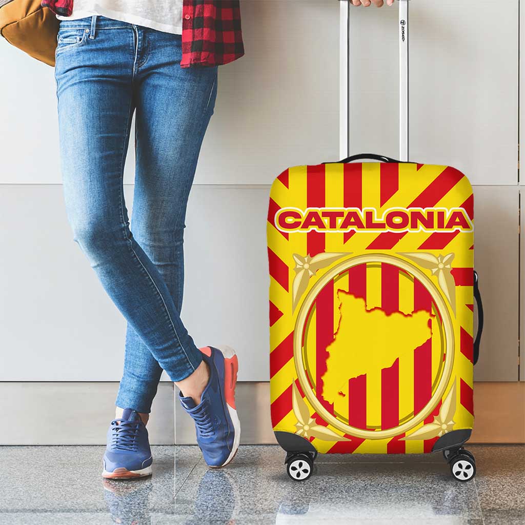 Catalonia Flag Luggage Cover Autonomous Community of Spain TS04