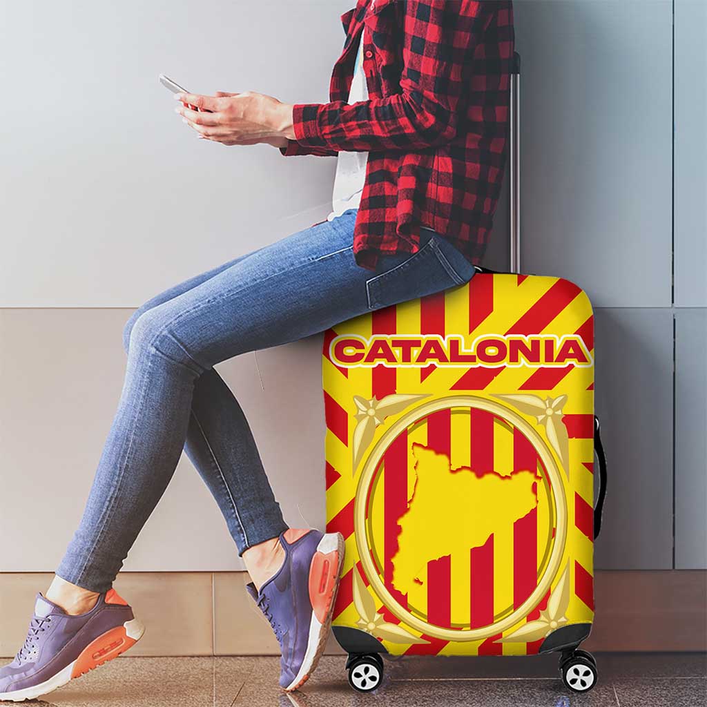 Catalonia Flag Luggage Cover Autonomous Community of Spain TS04