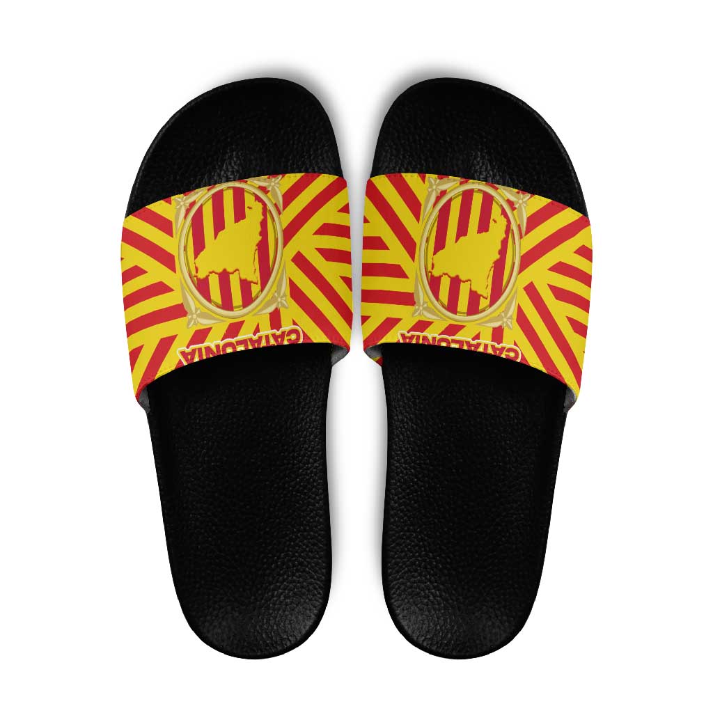 Catalonia Flag Slide Sandals Autonomous Community of Spain TS04