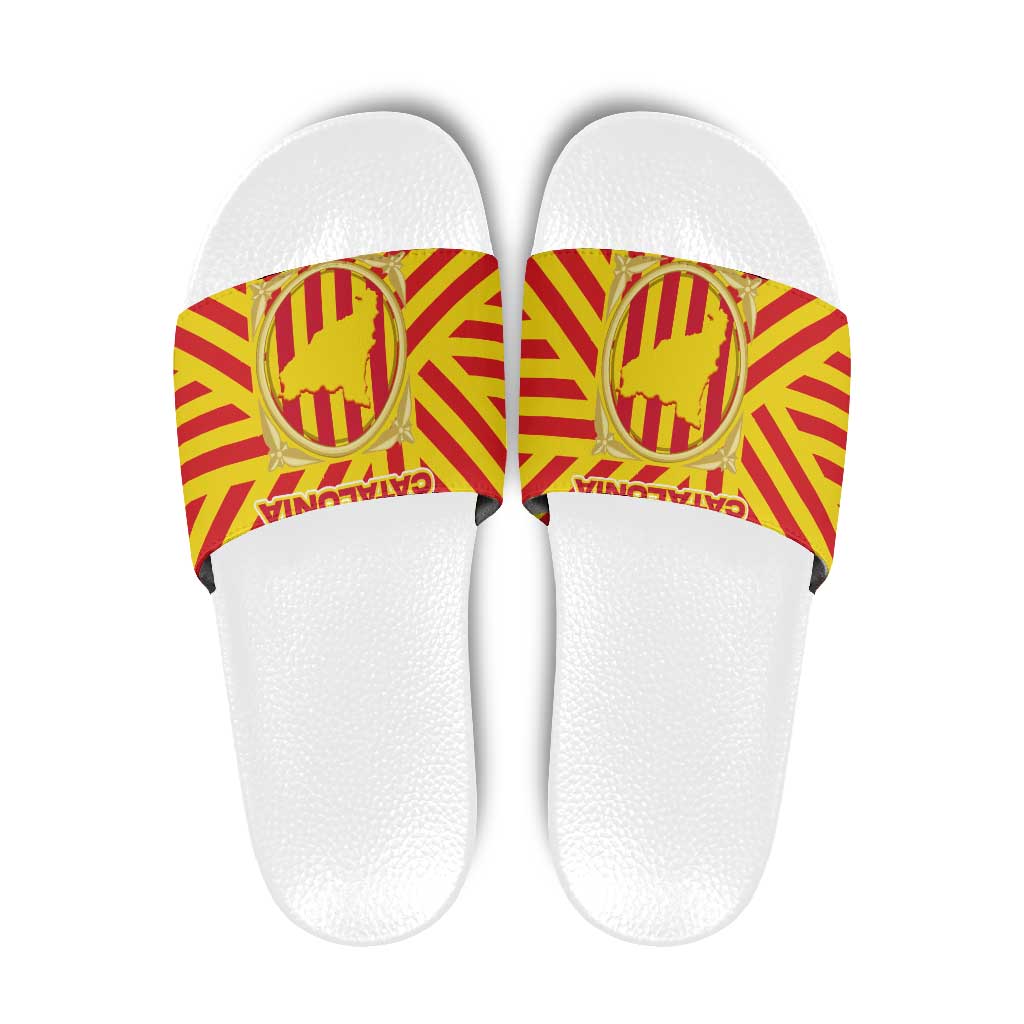 Catalonia Flag Slide Sandals Autonomous Community of Spain TS04