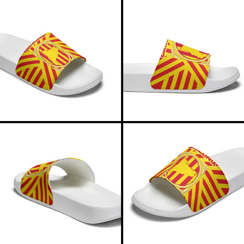 Catalonia Flag Slide Sandals Autonomous Community of Spain TS04
