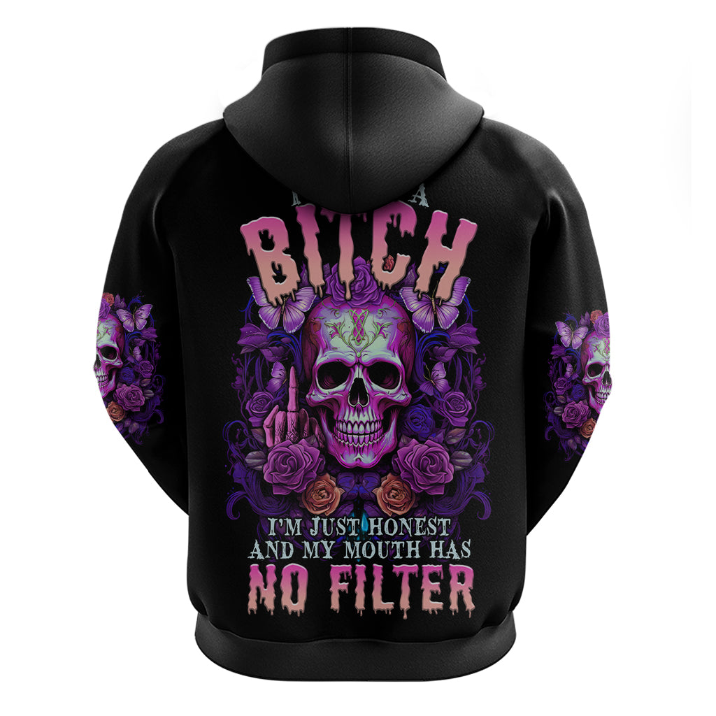I'M Not A B I'M Just Honest Skull Butterfly Hoodie TS04