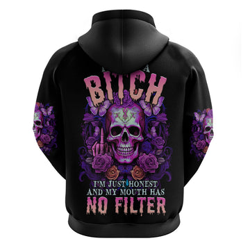 I'M Not A B I'M Just Honest Skull Butterfly Hoodie TS04