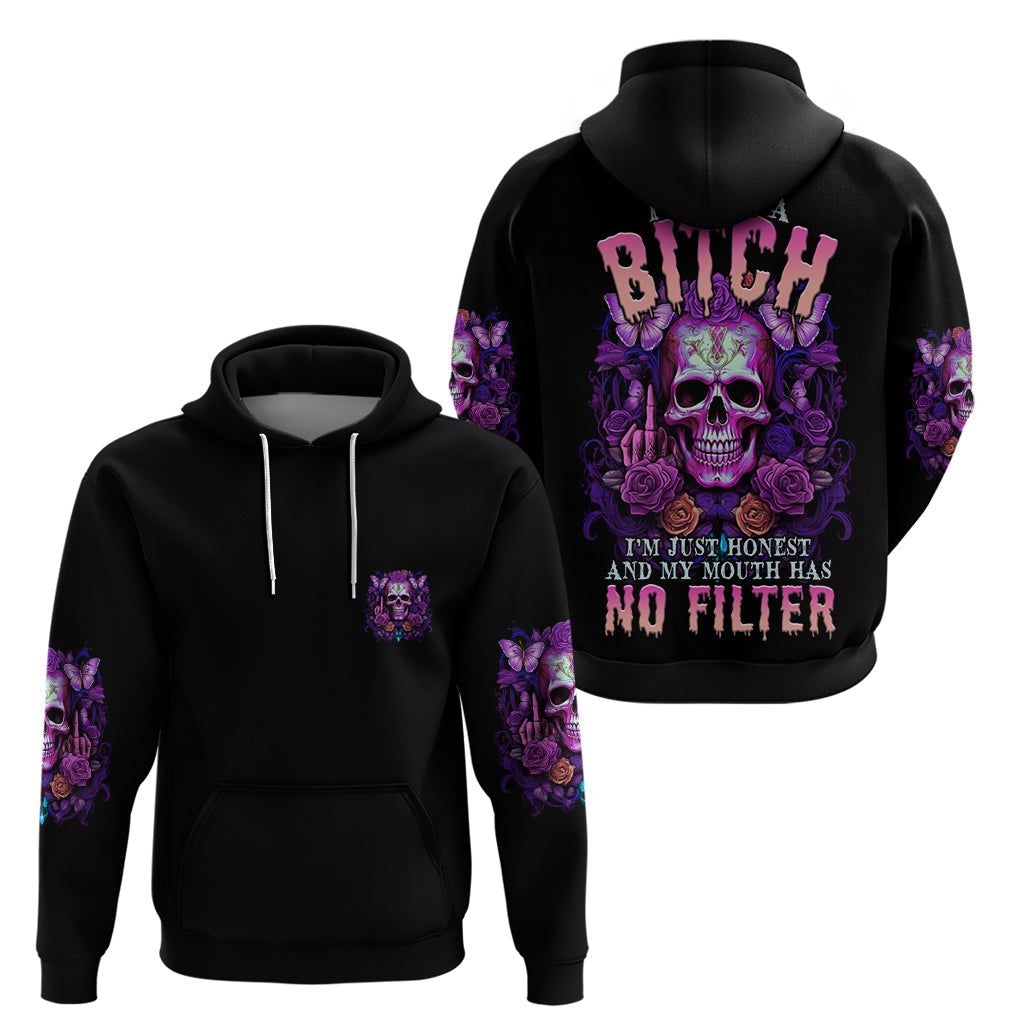 I'M Not A B I'M Just Honest Skull Butterfly Hoodie TS04