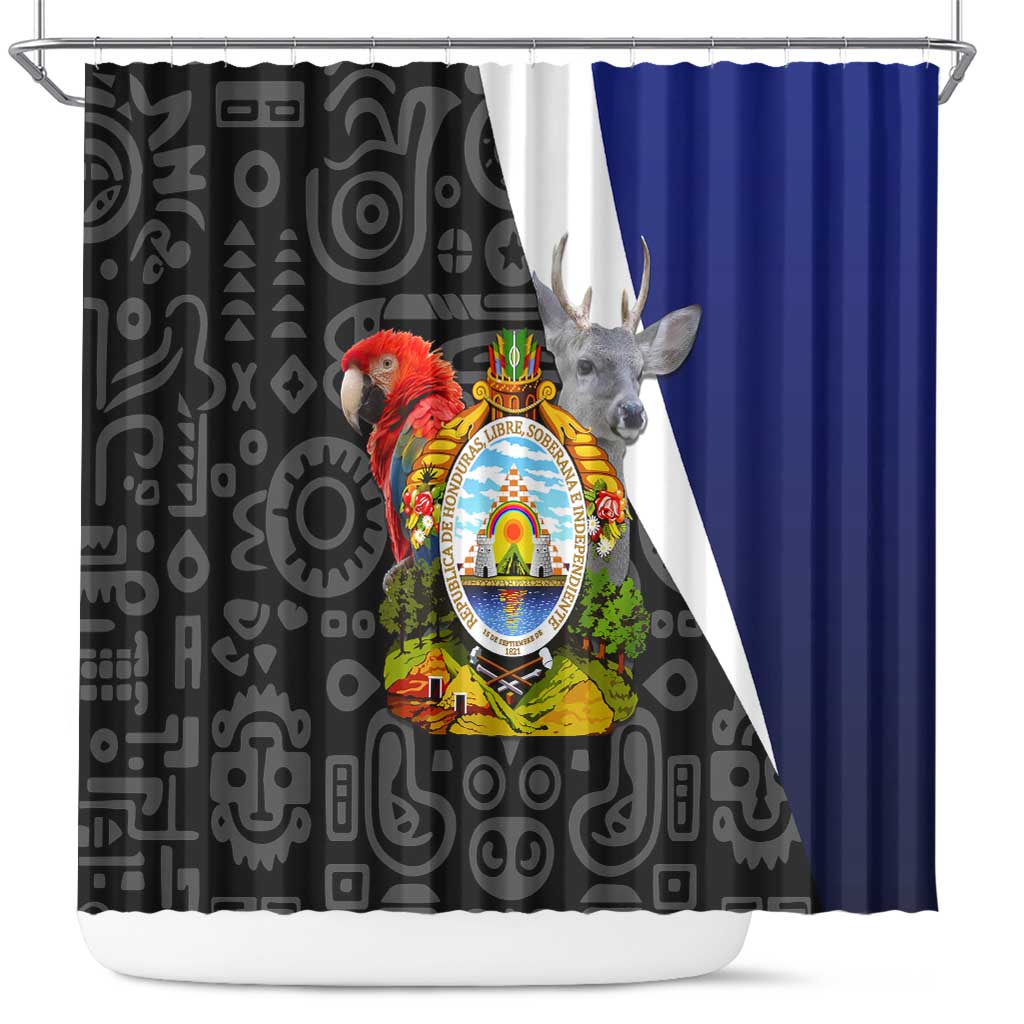 Honduras Coat of Arms Shower Curtain Traditional Patterns & National Symbol TS04