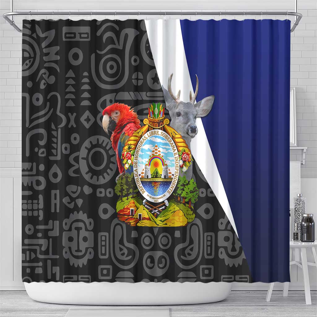 Honduras Coat of Arms Shower Curtain Traditional Patterns & National Symbol TS04