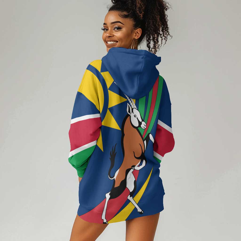 African Fish Eagle Namibia Hoodie Dress Gemsbok Supporters Style TS04