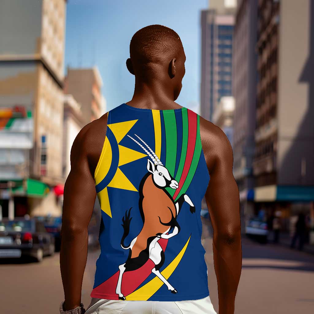 African Fish Eagle Namibia Men Tank Top Gemsbok Supporters Style TS04