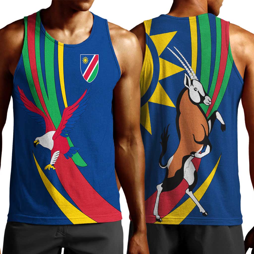 African Fish Eagle Namibia Men Tank Top Gemsbok Supporters Style TS04
