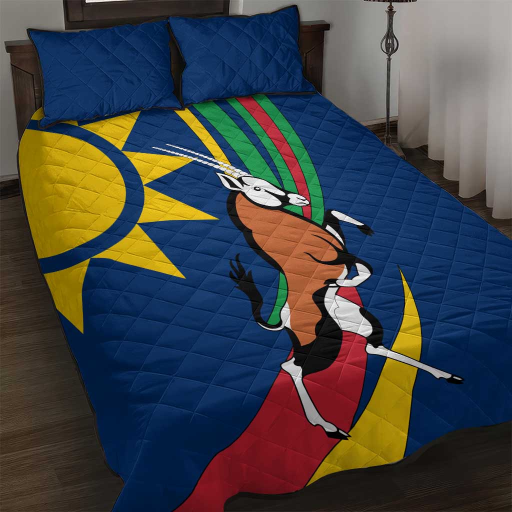 African Fish Eagle Namibia Quilt Bed Set Gemsbok Supporters Style TS04