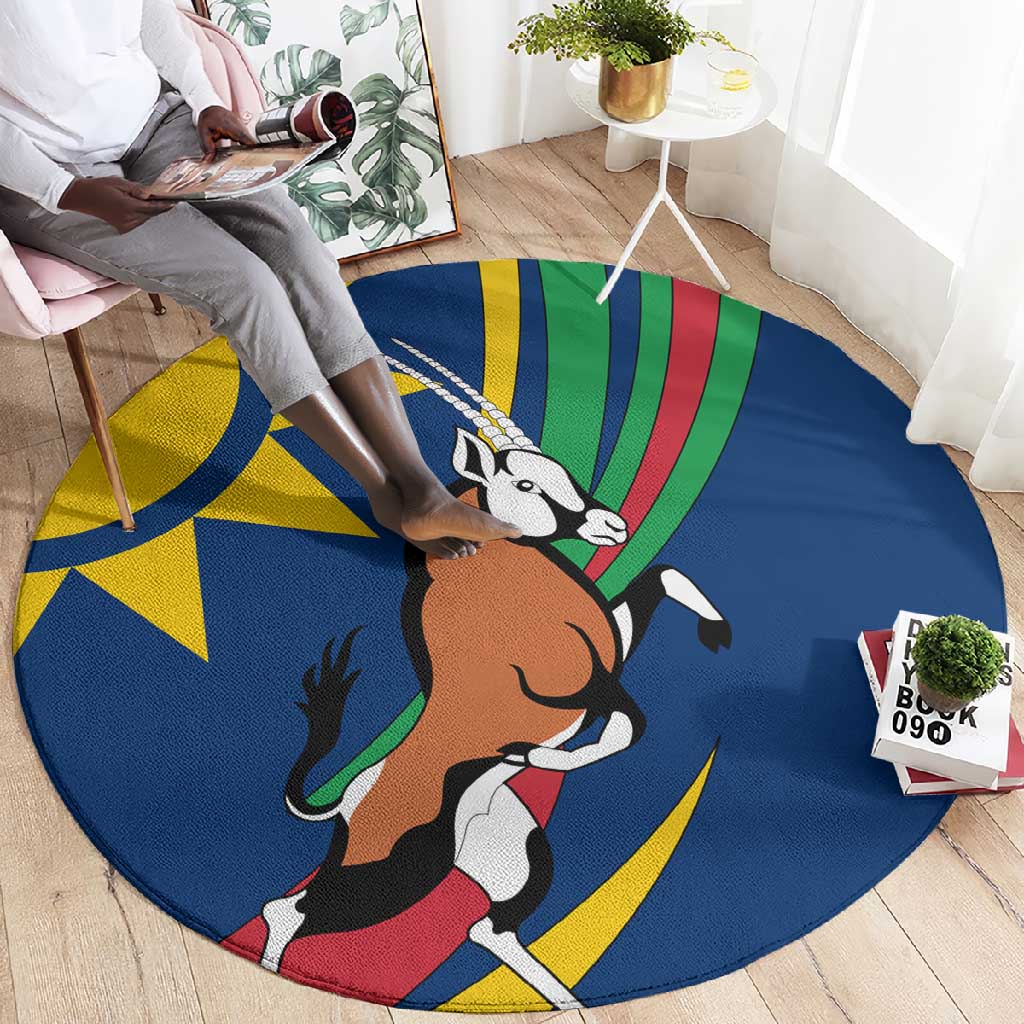 African Fish Eagle Namibia Round Carpet Gemsbok Supporters Style TS04