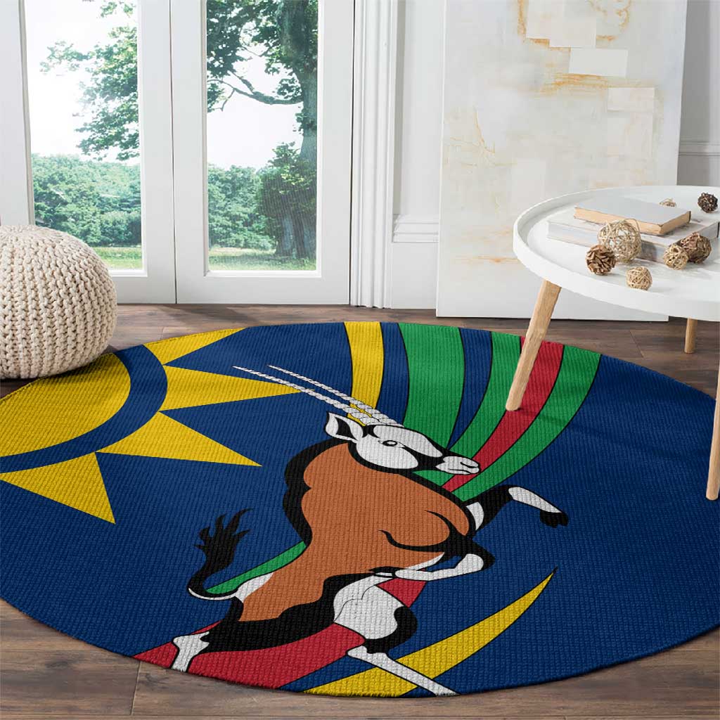 African Fish Eagle Namibia Round Carpet Gemsbok Supporters Style TS04