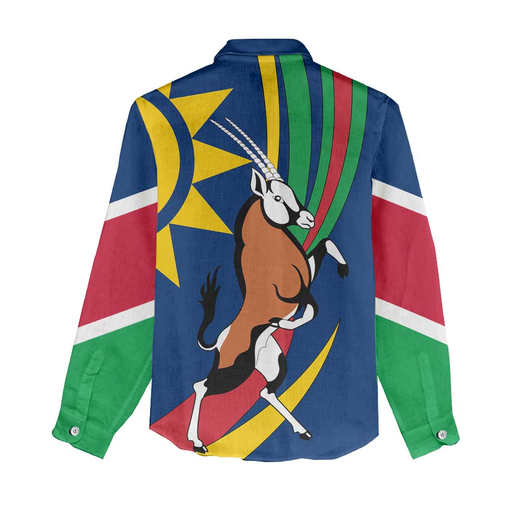 African Fish Eagle Namibia Women Casual Shirt Gemsbok Supporters Style TS04
