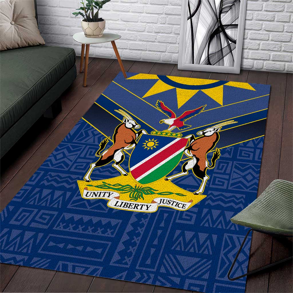 Namibia Yellow Sun Area Rug Sporty Style with Traditional Patterns TS04