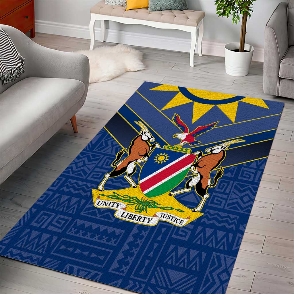 Namibia Yellow Sun Area Rug Sporty Style with Traditional Patterns TS04