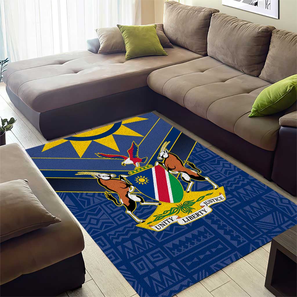 Namibia Yellow Sun Area Rug Sporty Style with Traditional Patterns TS04