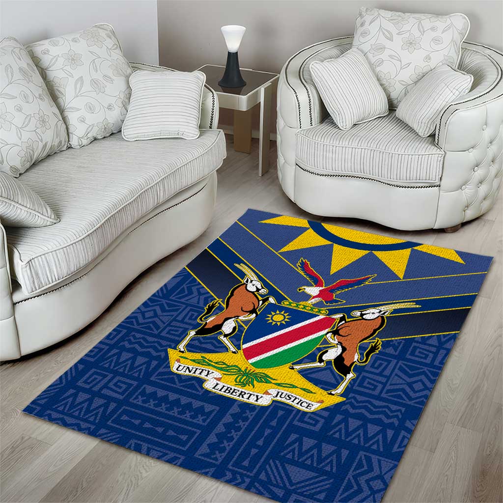Namibia Yellow Sun Area Rug Sporty Style with Traditional Patterns TS04