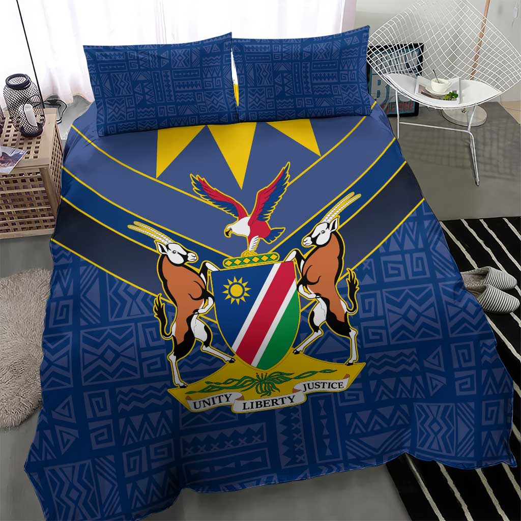 Namibia Yellow Sun Bedding Set Sporty Style with Traditional Patterns TS04