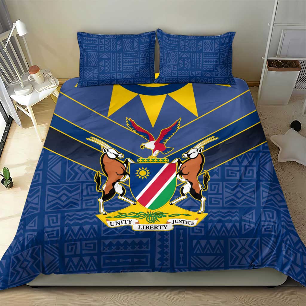 Namibia Yellow Sun Bedding Set Sporty Style with Traditional Patterns TS04