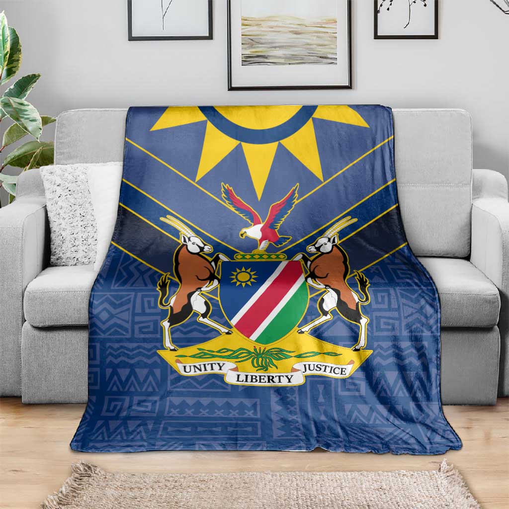 Namibia Yellow Sun Blanket Sporty Style with Traditional Patterns TS04