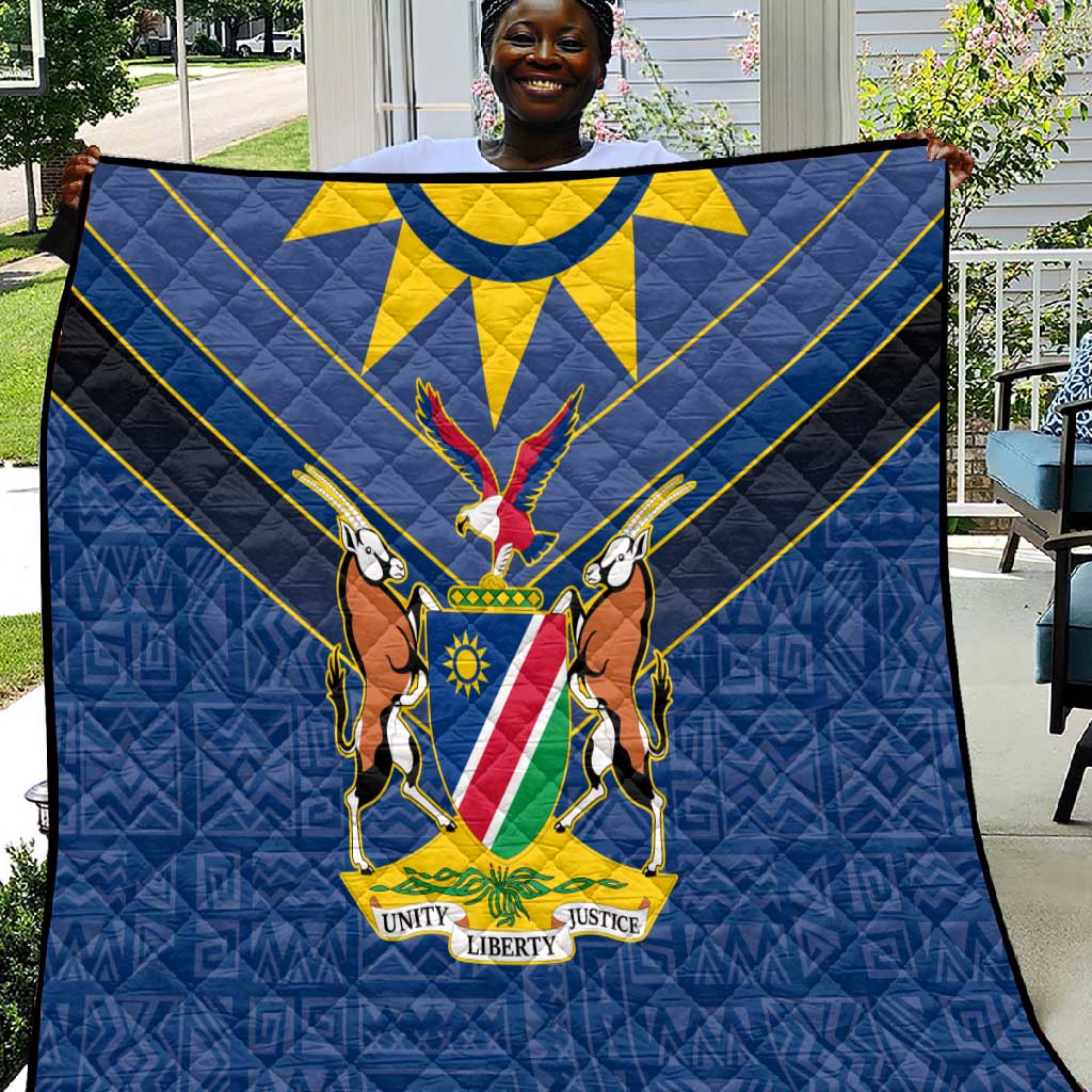 Namibia Yellow Sun Quilt Sporty Style with Traditional Patterns TS04