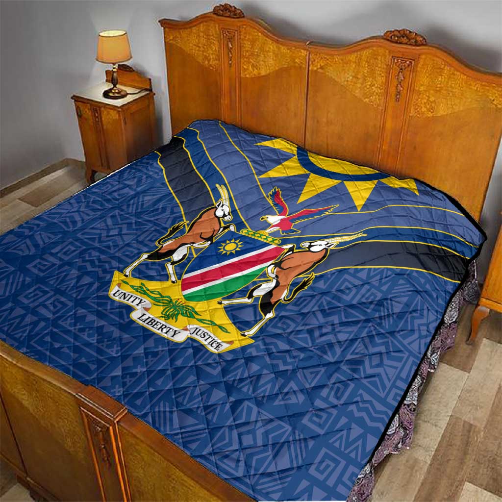 Namibia Yellow Sun Quilt Sporty Style with Traditional Patterns TS04