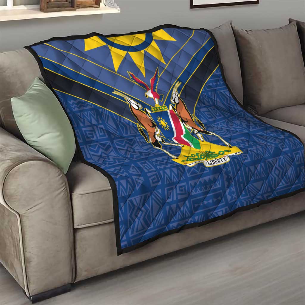Namibia Yellow Sun Quilt Sporty Style with Traditional Patterns TS04