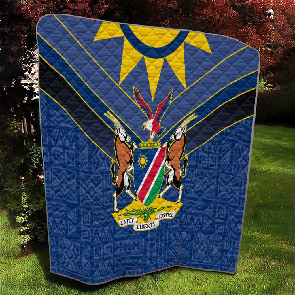 Namibia Yellow Sun Quilt Sporty Style with Traditional Patterns TS04