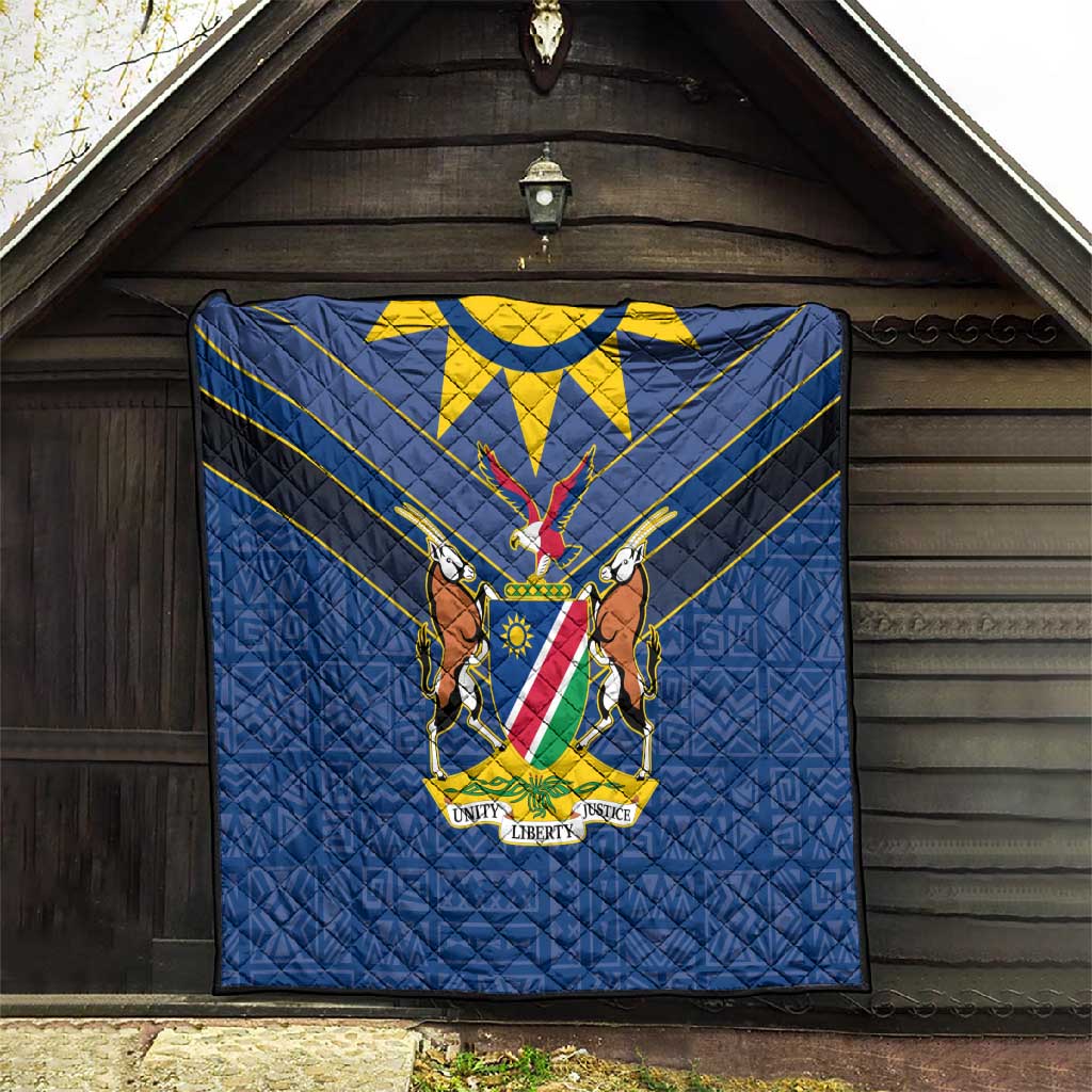 Namibia Yellow Sun Quilt Sporty Style with Traditional Patterns TS04
