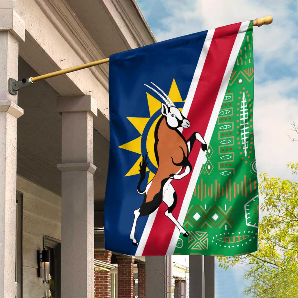 Namibia Gemsbok Garden Flag Flag Design with African Patterns TS04