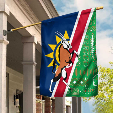 Namibia Gemsbok Garden Flag Flag Design with African Patterns TS04