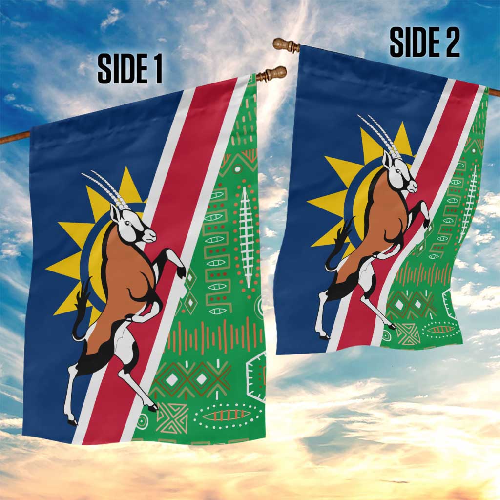 Namibia Gemsbok Garden Flag Flag Design with African Patterns TS04