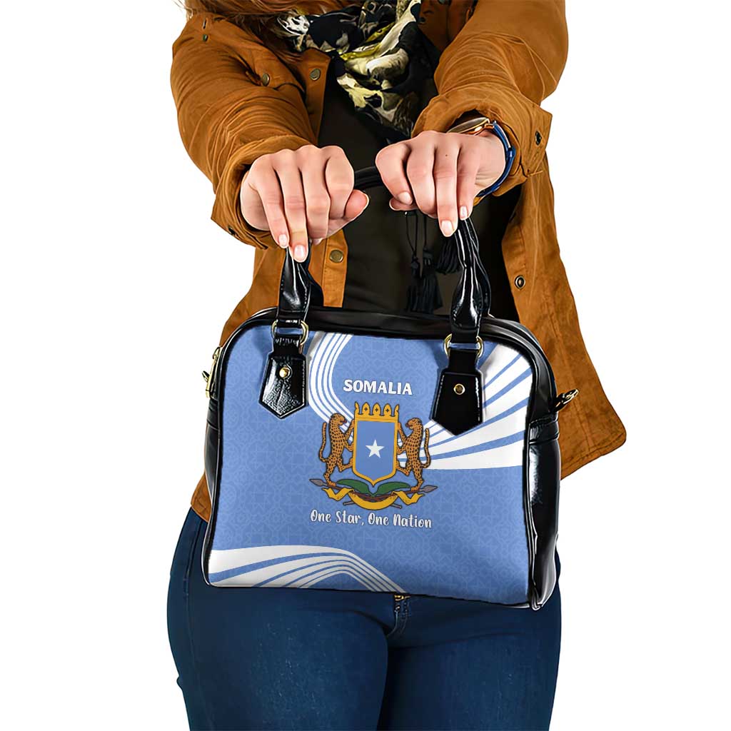 Somalia Shoulder Handbag with Coat of Arms One Star One Nation Blue White Spirit TS04