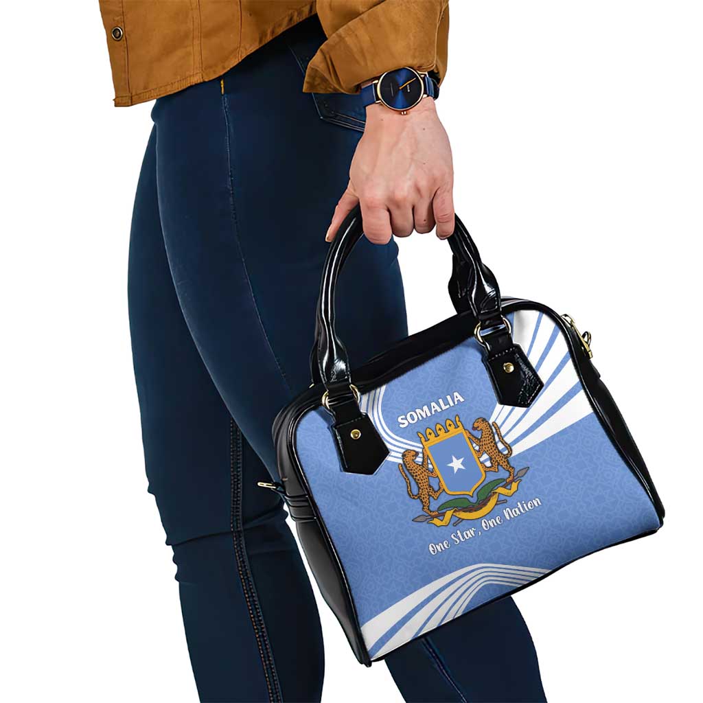 Somalia Shoulder Handbag with Coat of Arms One Star One Nation Blue White Spirit TS04