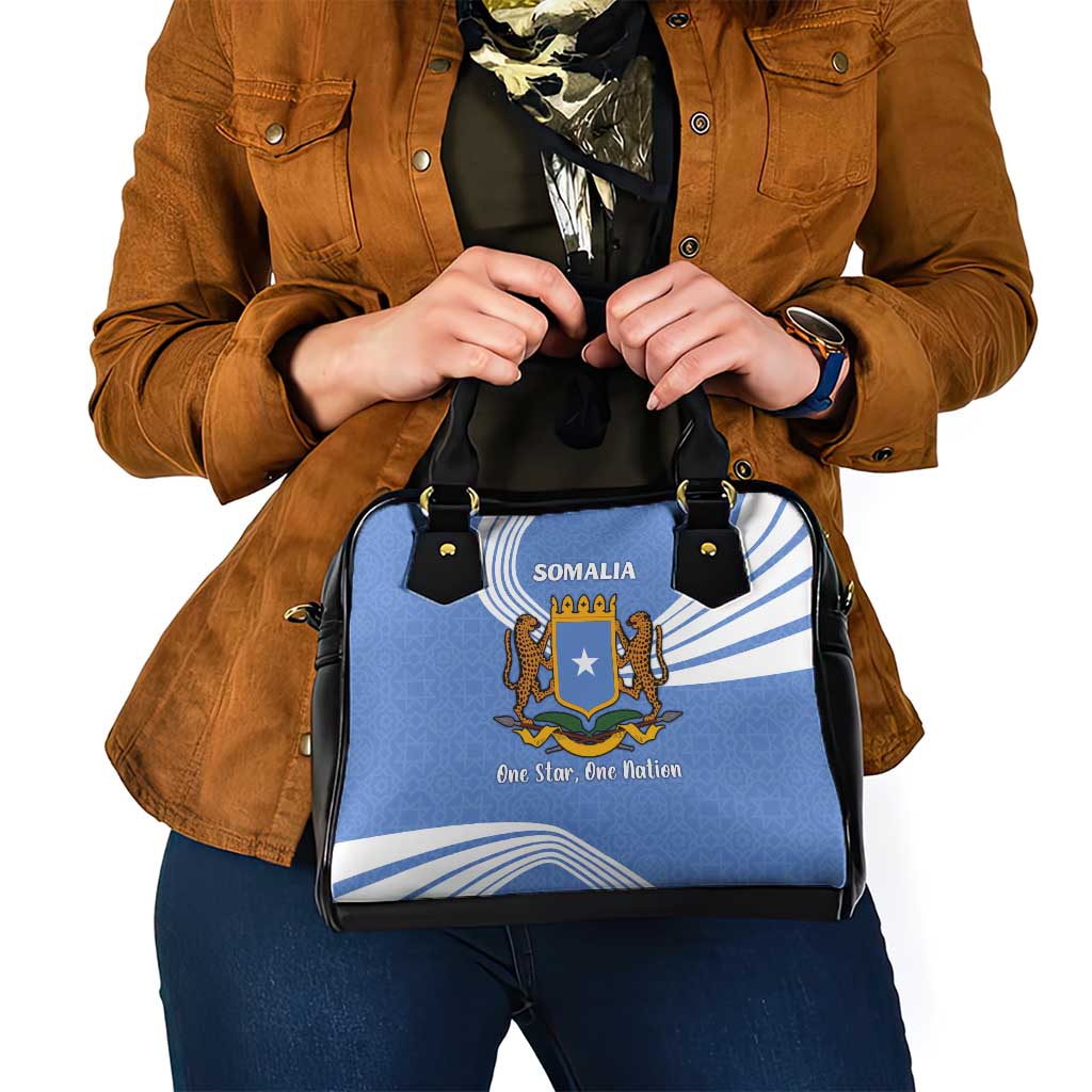 Somalia Shoulder Handbag with Coat of Arms One Star One Nation Blue White Spirit TS04