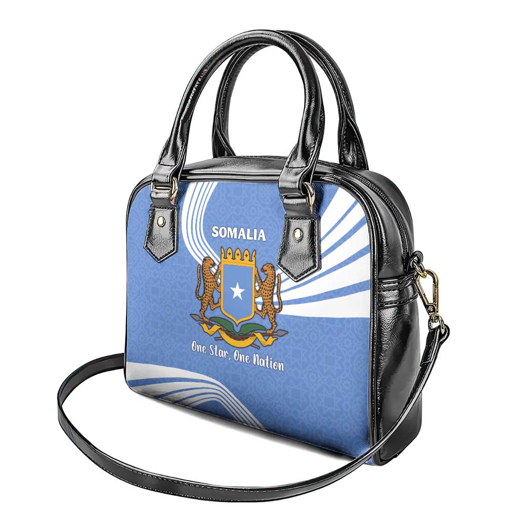 Somalia Shoulder Handbag with Coat of Arms One Star One Nation Blue White Spirit TS04