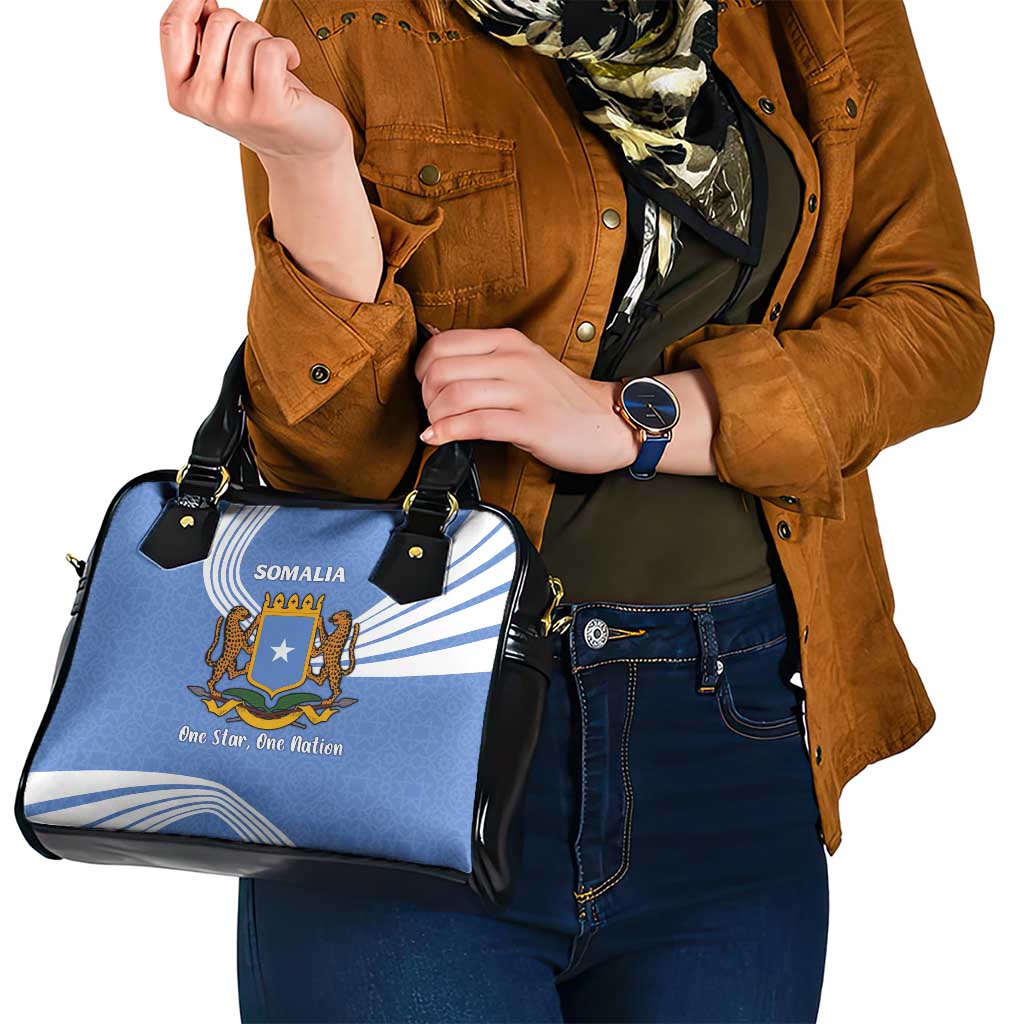 Somalia Shoulder Handbag with Coat of Arms One Star One Nation Blue White Spirit TS04