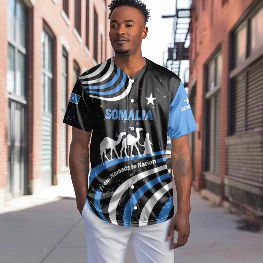 Somalia Baseball Jersey with From Nomads to Nation Camel Galaxy Flag Spirit TS04