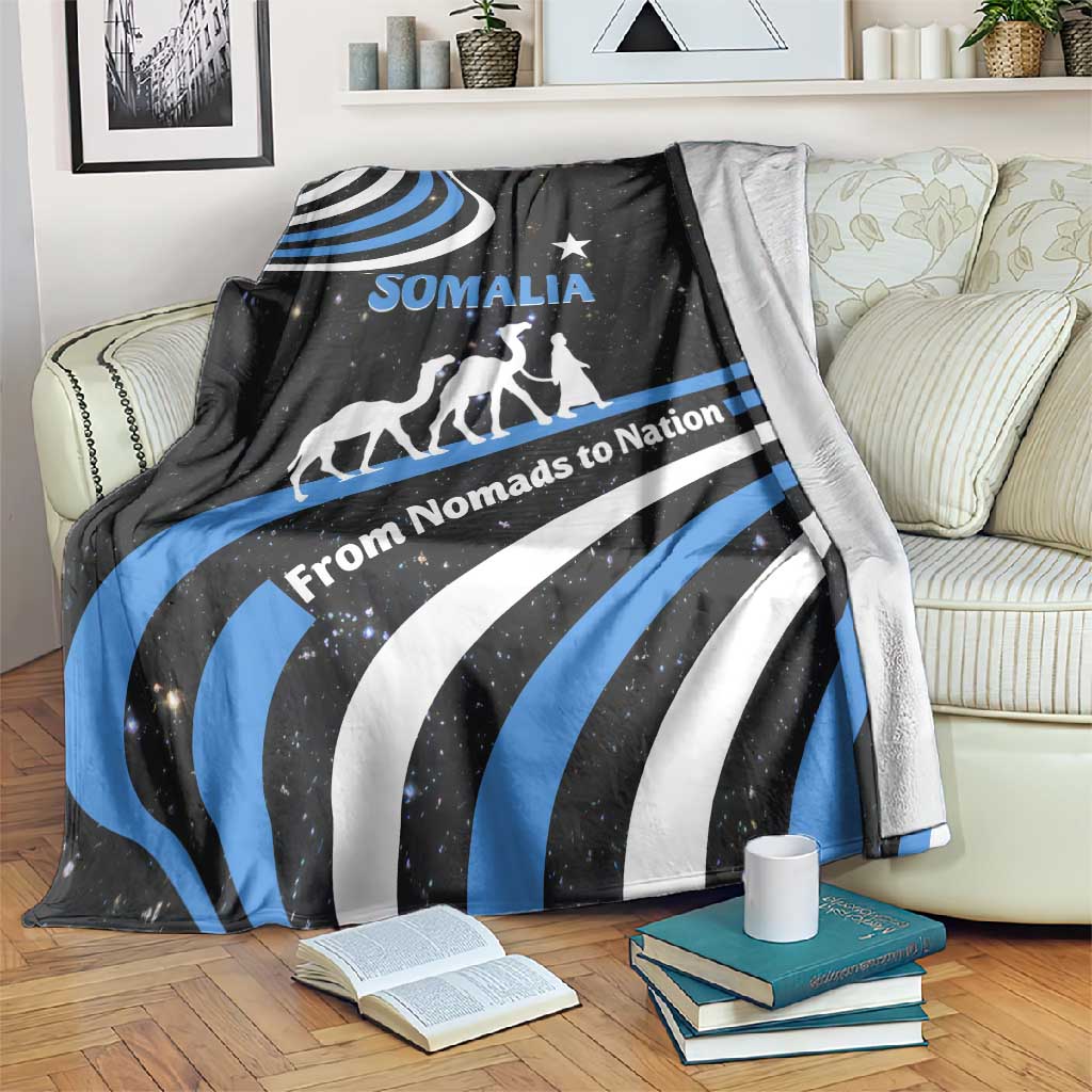 Somalia Blanket with From Nomads to Nation Camel Galaxy Flag Spirit TS04
