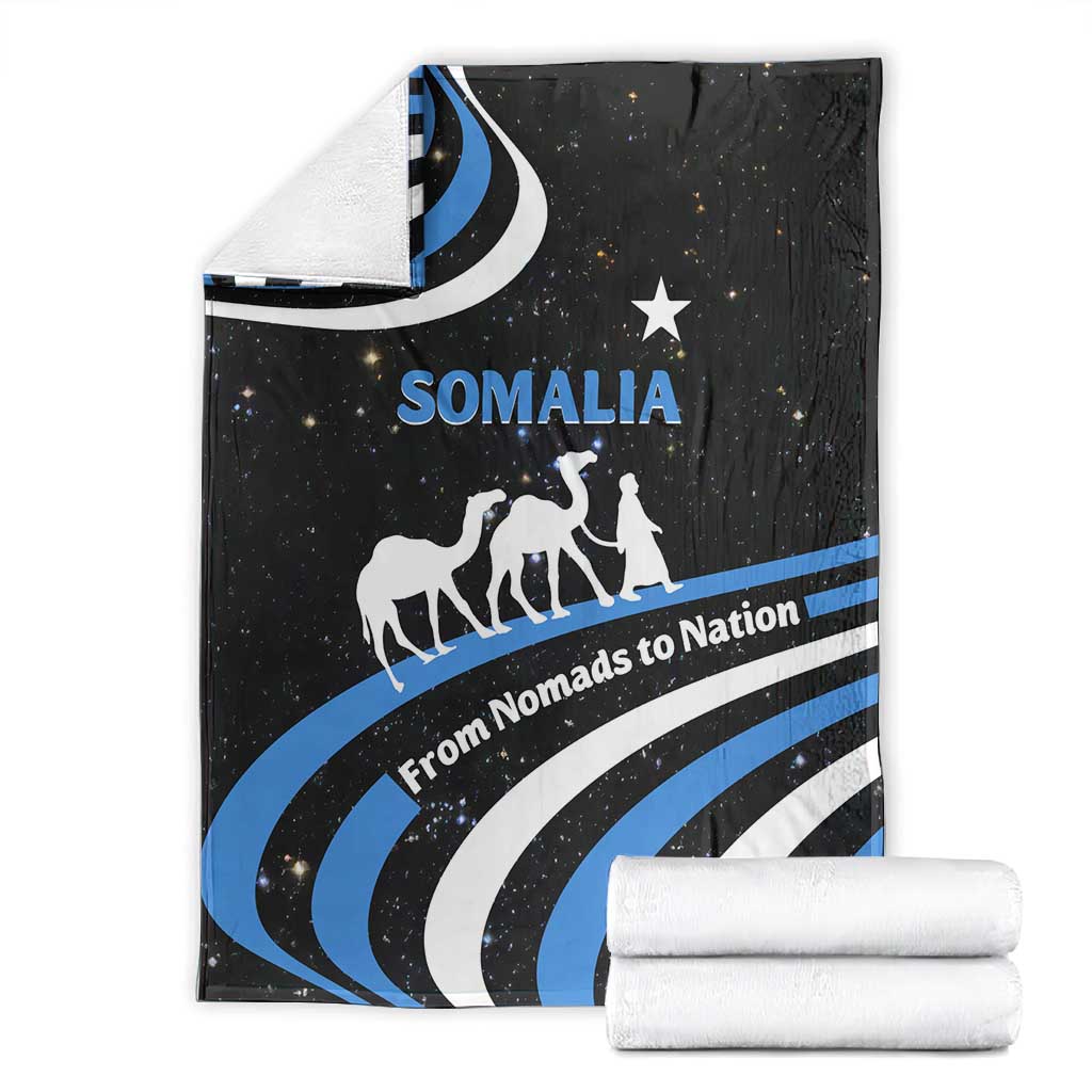 Somalia Blanket with From Nomads to Nation Camel Galaxy Flag Spirit TS04