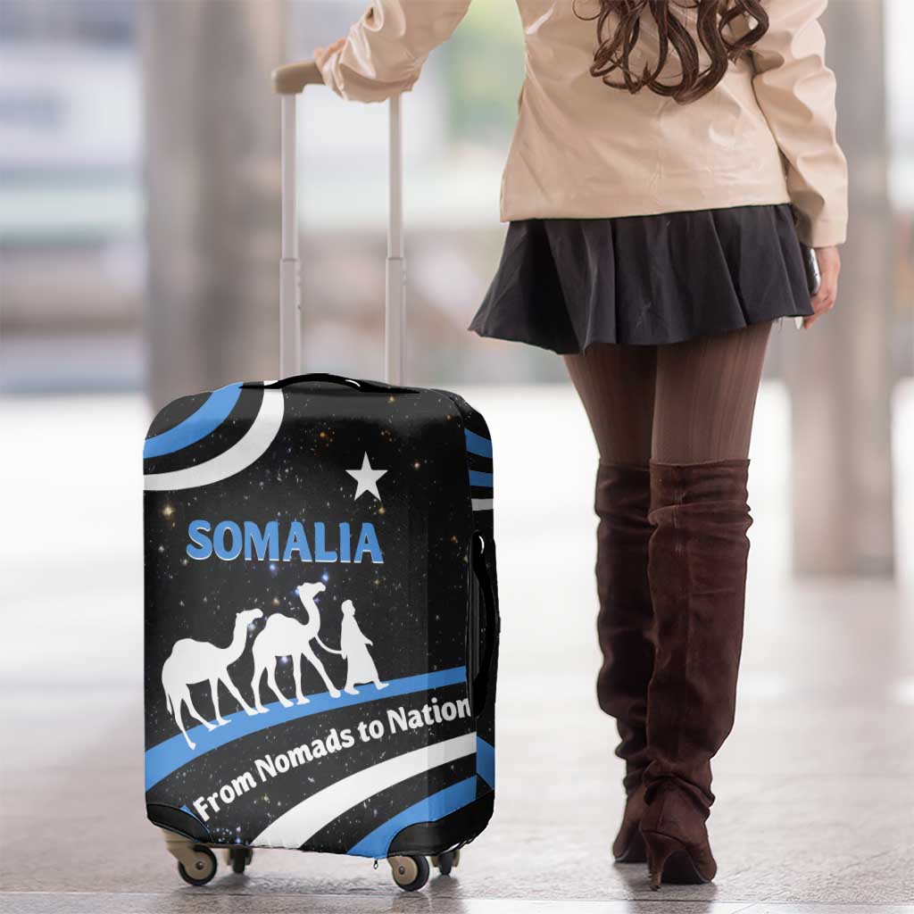 Somalia Luggage Cover with From Nomads to Nation Camel Galaxy Flag Spirit TS04