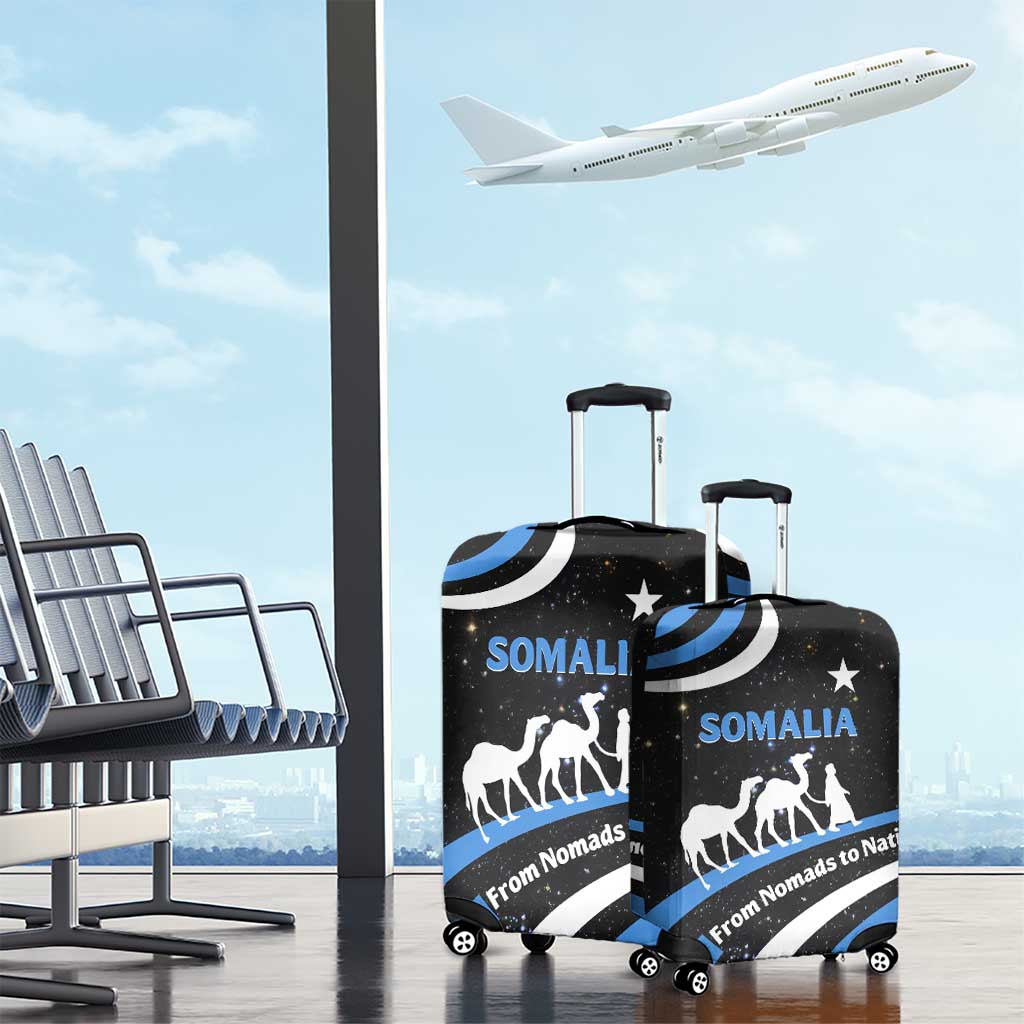 Somalia Luggage Cover with From Nomads to Nation Camel Galaxy Flag Spirit TS04
