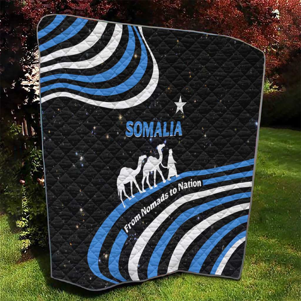 Somalia Quilt with From Nomads to Nation Camel Galaxy Flag Spirit TS04